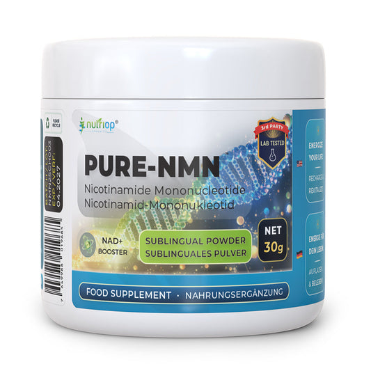 Nutriop Longevity® PURE-NMN Nicotinamide Mononucleotide Extreme Potency sublingual powder -30 grams-0