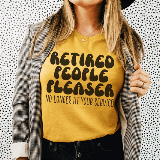Retired People Pleaser T-Shirt-0